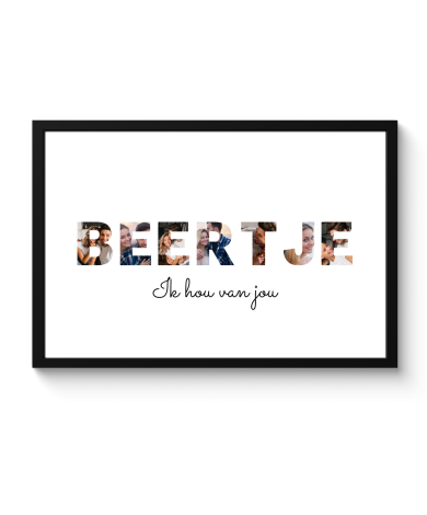 Poster met lijst - Beertje