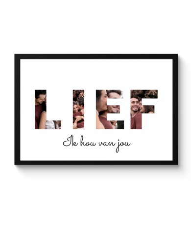 Poster met lijst - Lief