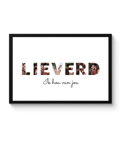 Poster met lijst - Lieverd