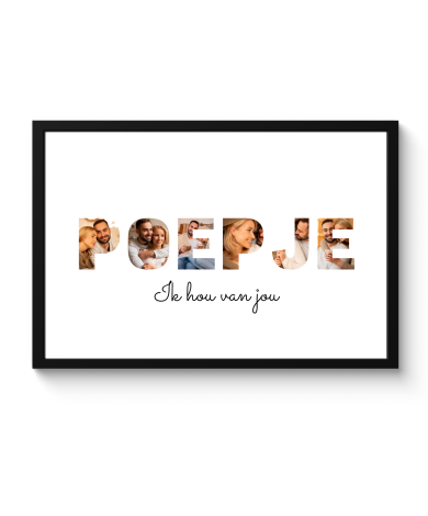 Poster met lijst - Poepje