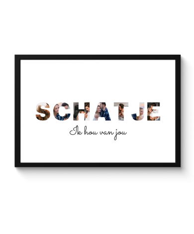 Poster met lijst - Schatje