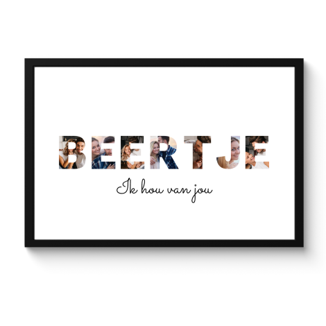 Poster met lijst - Beertje
