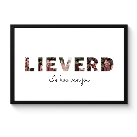 Poster met lijst - Lieverd