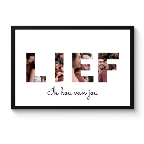 Poster met lijst - Lief