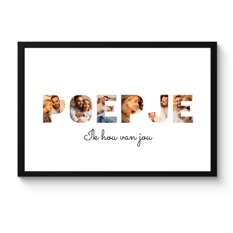 Poster met lijst - Poepje