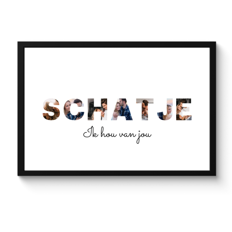 Poster met lijst - Schatje