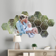 foto over meerdere hexagons op muur thumbnail