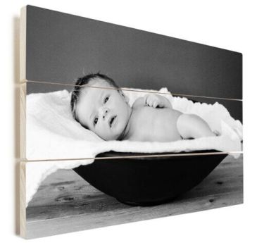 Foto op hout baby